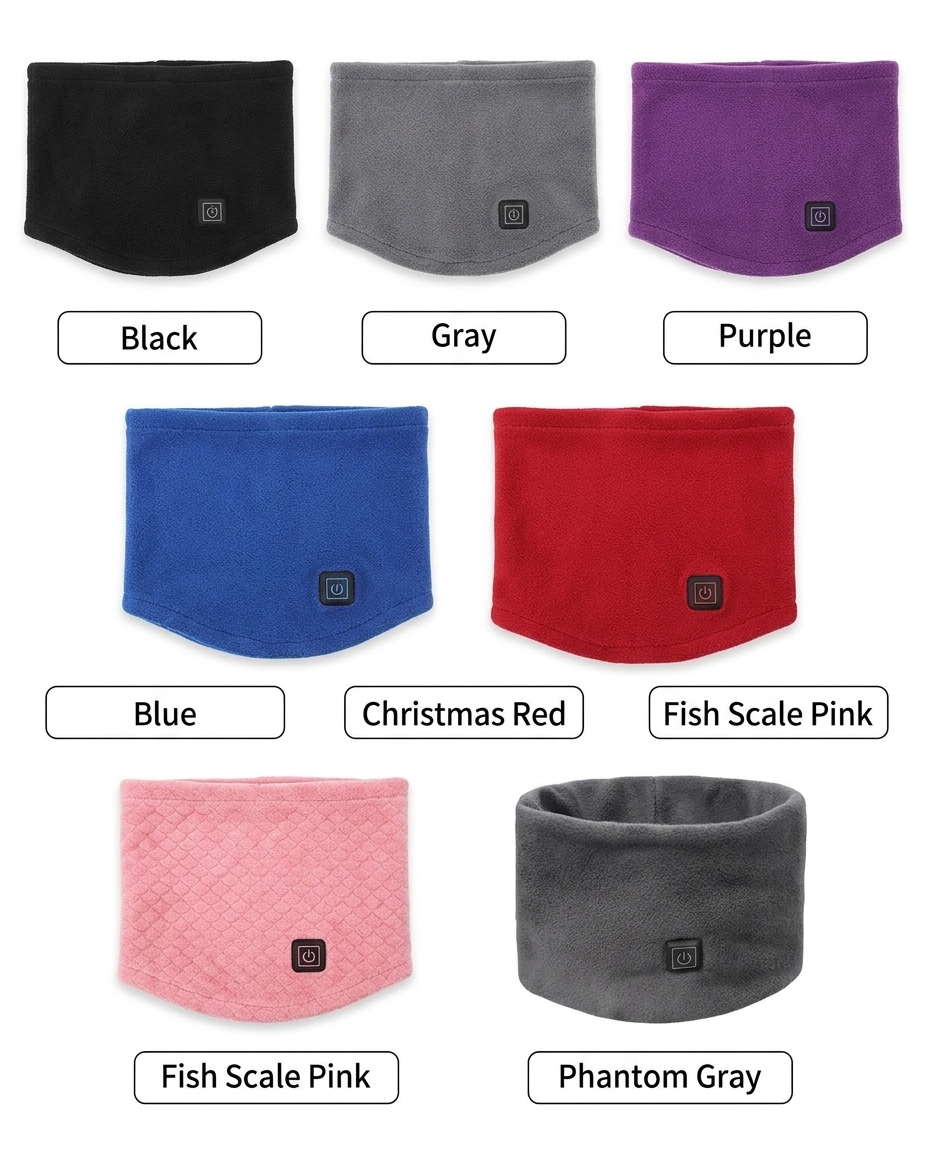 All 7 color variants grid - Black Gray Purple Blue Christmas Red Fish Scale Pink Phantom Gray